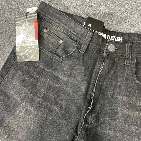 NWT Premium Denim Men's Washed Black Skinny-Fit Stretch Jeans Sz 34/32 - Picture 9 of 14